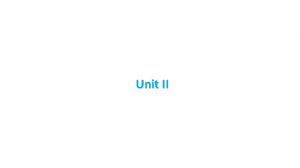 Unit II Unit II Total Marks 13 Total