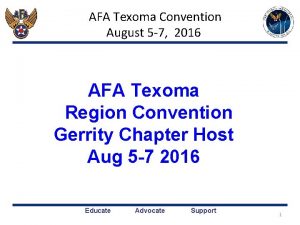 AFA Texoma Convention August 5 7 2016 AFA