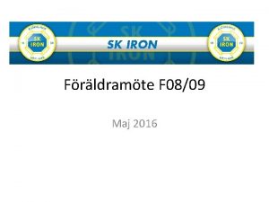 Frldramte F 0809 Maj 2016 Agenda Rutiner Knatteligan