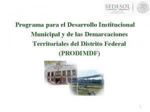 Programa para el Desarrollo Institucional Municipal y de