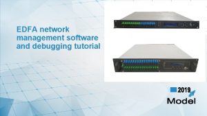 EDFA network management software and debugging tutorial 1
