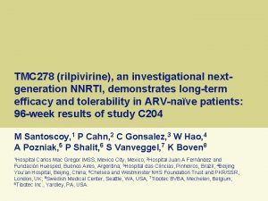 TMC 278 rilpivirine an investigational nextgeneration NNRTI demonstrates