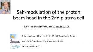 Selfmodulation of the proton beam head in the