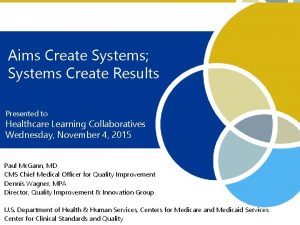 Aims Create Systems Systems Create Results Presented to