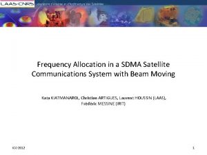 Frequency Allocation in a SDMA Satellite Communications System