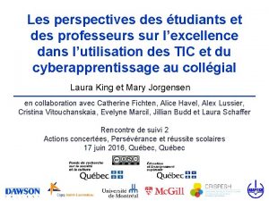 Les perspectives des tudiants et des professeurs sur