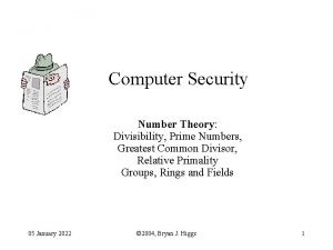 Computer Security Number Theory Divisibility Prime Numbers Greatest