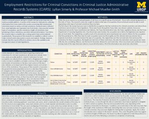 Employment Restrictions for Criminal Convictions in Criminal Justice