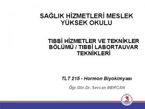 SALIK HZMETLER MESLEK YKSEK OKULU TIBB HZMETLER VE