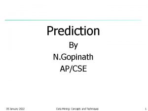 Prediction By N Gopinath APCSE 05 January 2022