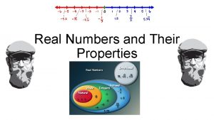 Real Numbers and Their Properties The Number Line