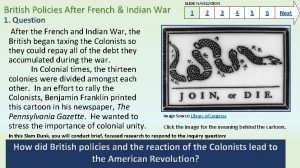 British Policies After French Indian War 1 Question