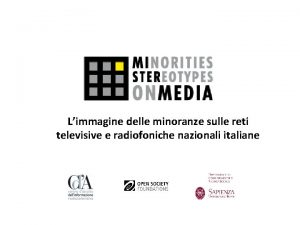 Limmagine delle minoranze sulle reti televisive e radiofoniche