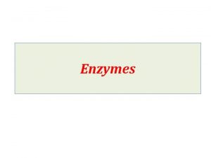 Enzymes Definition of an enzyme Enzyme is protein