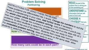 Problem Solving INST Partitioning RUC Thes TION e