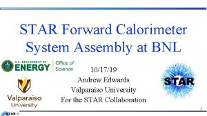 STAR Forward Calorimeter System Assembly at BNL 101719