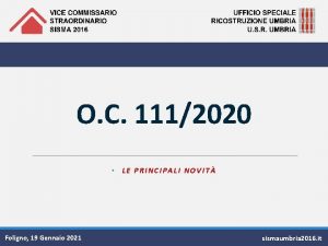 O C 1112020 LE PRINCIPALI NOVIT Foligno 19