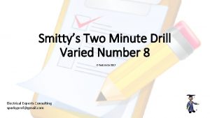 Smittys Two Minute Drill Varied Number 8 Ted