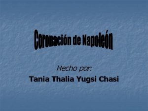 Hecho por Tania Thalia Yugsi Chasi CORONACIN DE