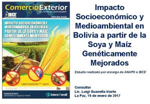 Impacto Socioeconmico y Medioambiental en Bolivia a partir