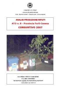 COMUNE DI FORLI Assessore alla qualit ambientale Verde