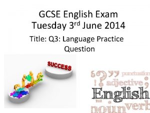 AQA A GCSE English English Language Unit 1
