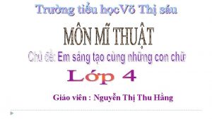 Gio vin Nguyn Th Thu Hng Th 6