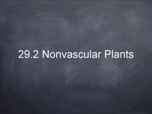 29 2 Nonvascular Plants Diversity of Nonvascular Plants