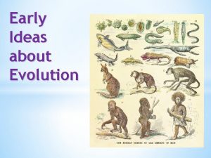 Early Ideas about Evolution Though Darwin gets much