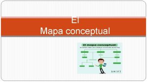 El Mapa conceptual Qu es un mapa conceptual
