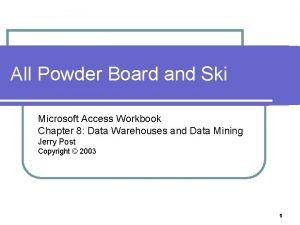 All Powder Board and Ski Microsoft Access Workbook