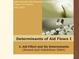 International Development Cooperation Theory Practice SNU GSIS Determinants