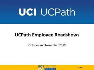 UCPath Employee Roadshows October and November 2019 152022