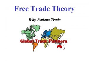 Free Trade Theory Why Nations Trade Basics of