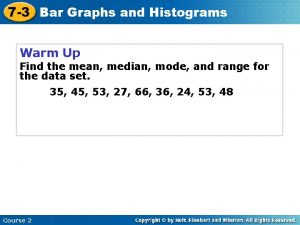 7 3 Bar Graphs and Histograms Warm Up