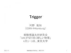 Level1 trigger system L 1 Muon L 1