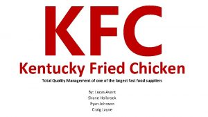 Total quality management of kfc pdf Total quality management of kfc pdf