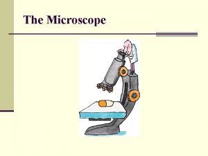 The Microscope The Microscope n Simple Microscope one