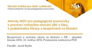 Nrodn institut pro dal vzdlvn Partner profesnho rozvoje