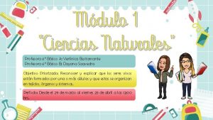 Mdulo 1 Ciencias Naturales Profesora 6 Bsico A