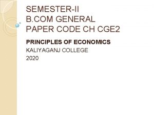 SEMESTERII B COM GENERAL PAPER CODE CH CGE