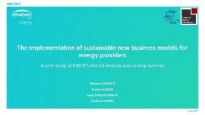 IAEE 2021 The implementation of sustainable new business