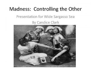 Madness Controlling the Other Presentation for Wide Sargasso