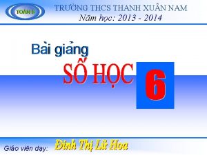 TON 66 TRNG THCS THANH XU N NAM