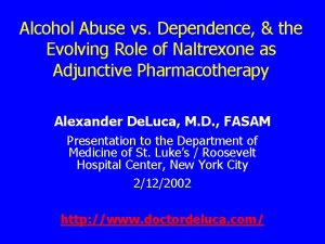 Alcohol Abuse vs Dependence the Evolving Role of