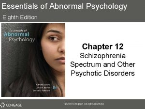 Essentials of Abnormal Psychology Eighth Edition Chapter 12
