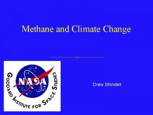 Methane and Climate Change Drew Shindell Carbon Dioxide