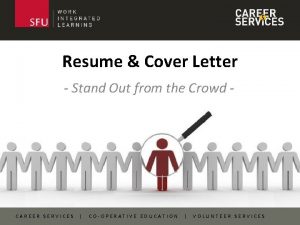 Resume Cover Letter Stand Out from the Crowd