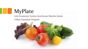 My Plate Lexi Cournoyer Sodexo Southcoast Dietetic Intern