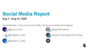 Social Media Report Aug 1 Aug 31 2020